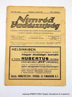1937 október 20  /  NIMRÓD VADÁSZUJSÁG  /  E R E D E T I, R É G I Újságok Ssz.:  12576