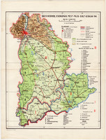 Bács - Bodrog, Csongrád, Pest - Pilis - Solt - Kiskun vármegye térkép 1935 (1), megye, Révai offset
