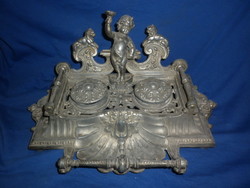 Antique metal putto statue figure inkstand