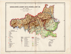 Borsod, Gömör és Kishont, Heves, Nógrád és Hont vármegye térkép 1935 (1), Révai, megye, észak, Eger