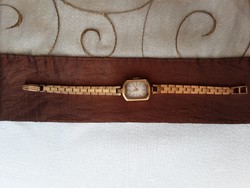 Original luch mechanical gilded women's watch with gilded strap