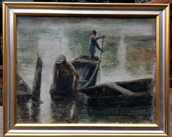 Bozsó János "Tiszai halászok 1955" Aukciós tétel volt!