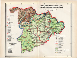 Abaúj - Torna, Hajdú, Szabolcs, Ung, Szatmár, Ugocsa, Bereg, Zemplén vármegye térkép 1935, megye