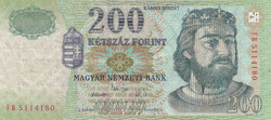 Károly Róbert 200 forint bankjegy 2003 FB sor.