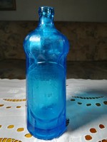 Ritka 7deciliteres antik kék szódásüveg 