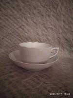 Herendi fehér teás csésze+alj (724-es)
