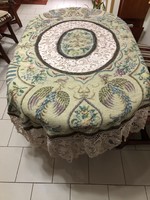 Oval wool tapestry tablecloth
