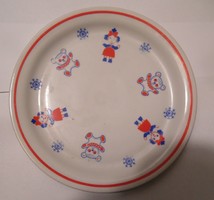 Zsolnay porcelán, mese mintás gyerek tányér (AA-0216)