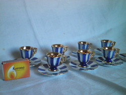 Miniatűr Bavaria porcelán kávéskészlet, teáskészlet, mini babaházi, bababútor kiegészítő
