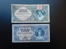 500 pengő 1945 - 1000 pengő 1945 LOT ! 02  