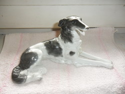 Schau- Bach Kunst orosz agár borzoj porcelán figura