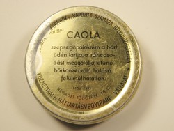 Retro CAOLA krém fémdoboz alu doboz - KHV - Kozmetikai és Háztartásvegyipari Vállalat - 1970-es évek