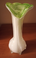 19 cm-es zöld kétrétegű váza