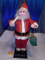 Retro, battery-powered, large-sized Santa, Santa Claus figure - 70 cm high