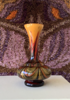 Szép állapotú, mutatós opaline florence Carlo Moretti váza, retro design kedvelőknek