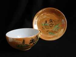 Japán teás szett - kézzel festett, tojáshéj porcelán