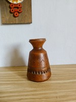 Karcagi kerámia barna váza
