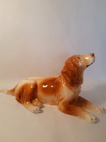 Nagyméretű retro Gránit kutya figura 34 cm
