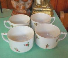 Drasche antik virágos porcelán teás csészék