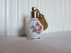 Régi Limoges-i francia porcelán  parfümös üveg, parfüm tartó