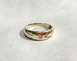 Cirkon köves, 14k arany gyűrű