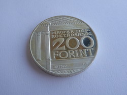Magyar Nemzeti Múzeum ezüst 200 Ft -os emlékérem, 1977