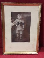 Antique Mezőcsát child photo framed 1.