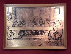 Dürer: Utolsó vacsora rézkarc rézlemezen