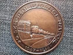 20. Szegedi Ifjúsági Napok 1967-1986 bronz érem (id44743)