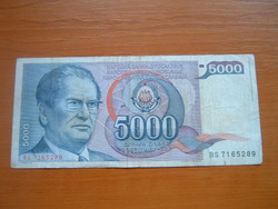 JUGOSZLÁVIA 5000 DINÁR 1985 BS  Josip Broz Tito  S + ZS