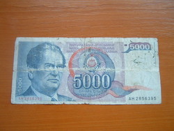 JUGOSZLÁVIA 5000 DINÁR 1985 AH  Josip Broz Tito  S + ZS