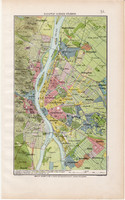 Budapest Székes - főváros térkép 1906 (2), eredeti, atlasz, Magyarország, Buda, Pest, Homolka József