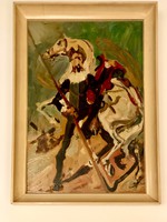 Wrábel Sándor olaj festmény Don Quijote