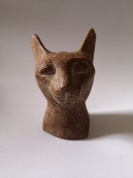 Gránit kő macskafej szobor