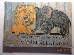 Csukás István: Vidám állatkert - régi leporelló mesekönyv Szántó Piroska illusztrációival (1971)