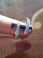 Ametiszt köves gyönyörű ezüst gyűrű 