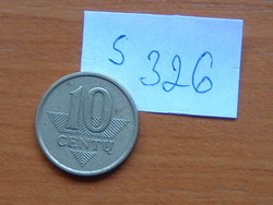 LITVÁNIA 10 CENTU 1997 S326
