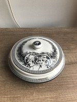 Hollóházi porcelán szász endre nagy méretű bonbonier 
