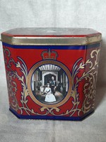 1977 Ringtons teás doboz II Erzsébet királynő ezüst jubileum