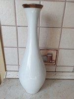 Gold-edged white large vase for sale!