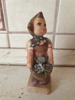 Csontporcelán kislány figura, szobor eladó!Hibátlan antik figura