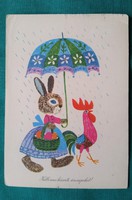 Demén Zsuzsa rajz,húsvéti képeslap