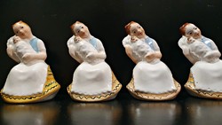 Girls babysitting in Bodrogkeresztúr. Ceramic figure.