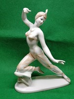 Hollóházi török táncosnő porcelán szobor