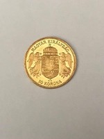 Eladó Ferencz József arany 10 korona 1910