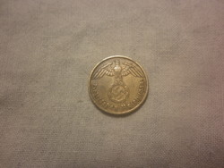 pénz német birodalmi 10 pfennig 1938 F