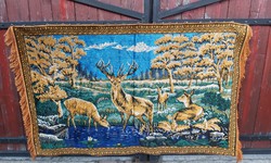 Nostalgia Oversized Mokett Deer Deer Deer Animal Landscape Beautiful Silk Retro Wall Cover