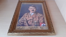 Hitlert ábrázoló kép, pecsétekkel. 1939 Wehrmeldeamt Sensburg