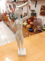 Retro Drasche/Kőbányai Porcelán festetlen akt figura