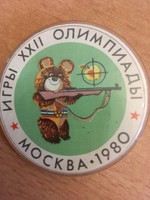 Sportlövészeti jelvény az 1980-as moszkvai olimpiáról 